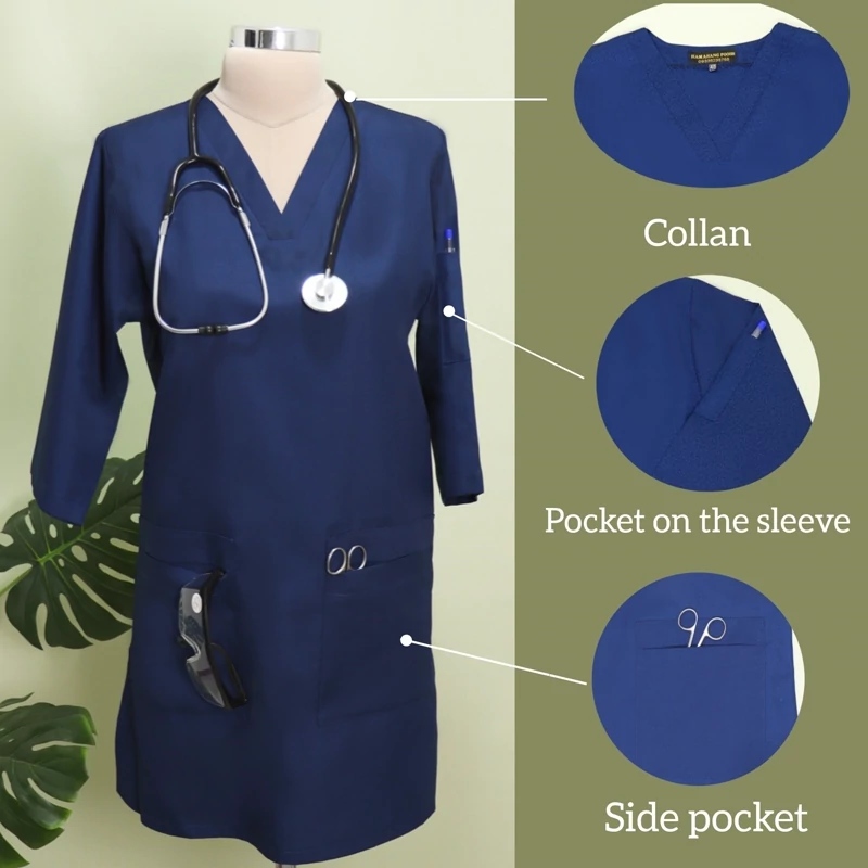 اسکراب پزشکی زنانه  سرمه ای